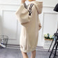 Autumn and Winter Hooded Sweater Loose and Versatile Mid-length Maternity Wear Thick Lace Up Fashion Coat