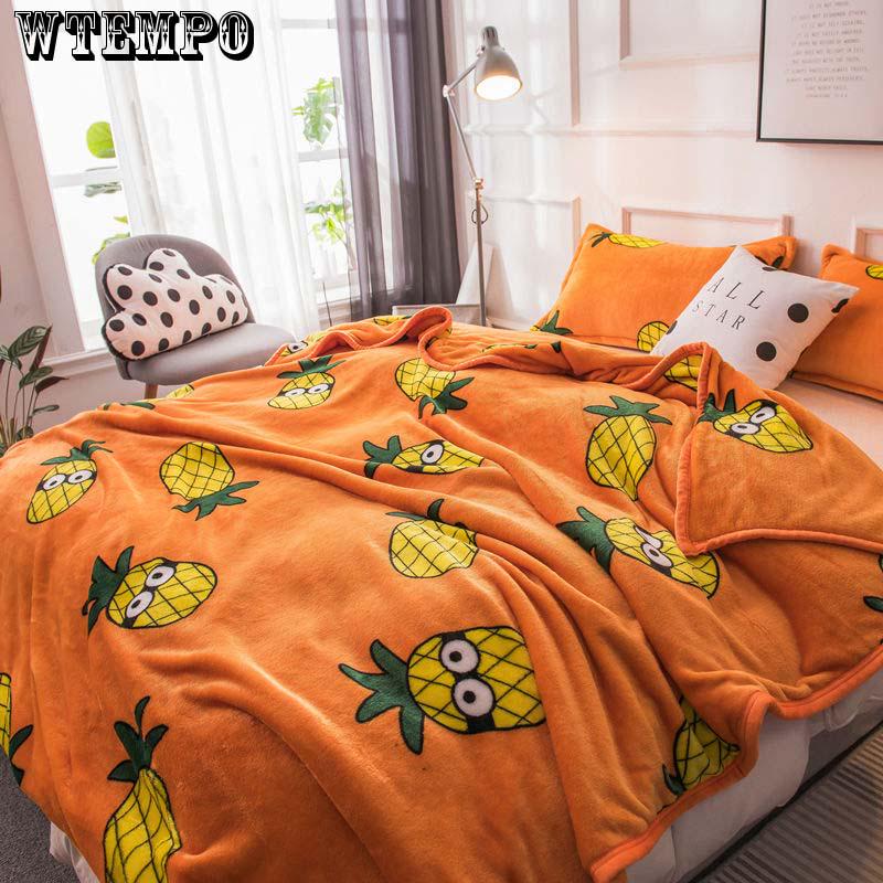 1pc Coral Fleece Blanket Flannel Blanket Blanket Thickening Student Single Bed Single Air-conditioned Towel Quilt