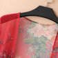 Women's Sun-Dress 1pcs Chiffon Cardigan Flowers Sun Protection Clothing Mid-length Plus Size Loose Outer Thin Coat Beach Air-conditioned Rooms