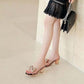 Sandals and Slippers for Women's Outer Wear Fashion Crystal Thick Heel Comfortable Sequins Rhinestone Bow Female Summer Sandals and Slippers