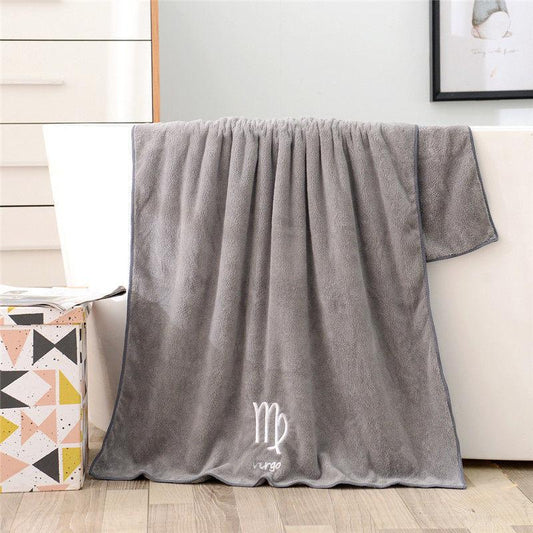Gray High-grade Enlarged Household Towel Bath Towel Suit for Men and Women Taking A Bath Quick-drying Absorbent