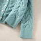 Female Sweet Pearl V-neck Knitted Cardigan Women's Autumn and Winter Versatile Short Knitted Tops