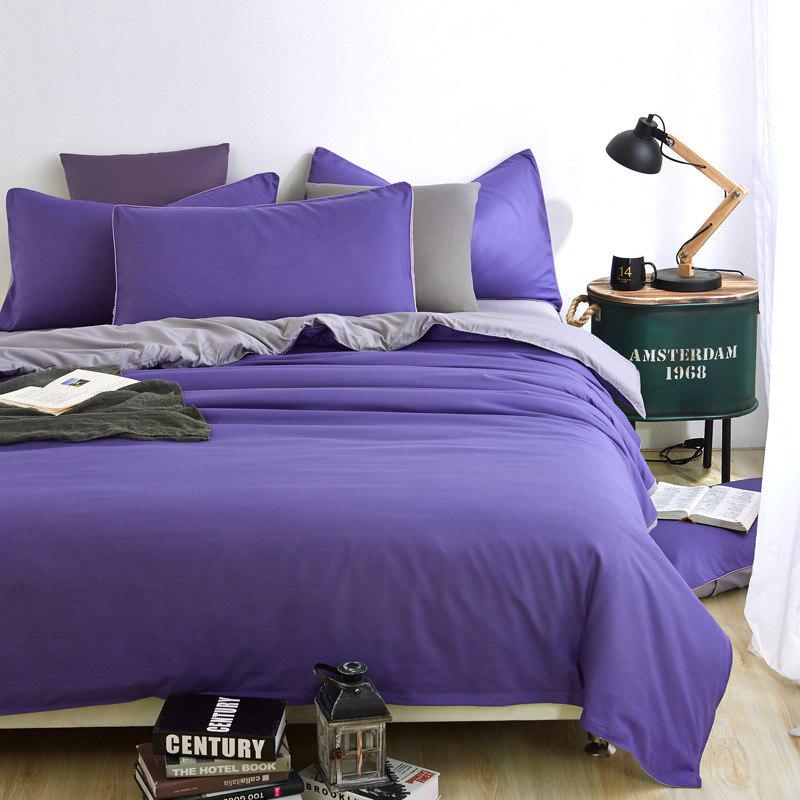 Luxury Solid Color Bed Linens Set Red Microfiber Bed Set Bedclothes Comforter