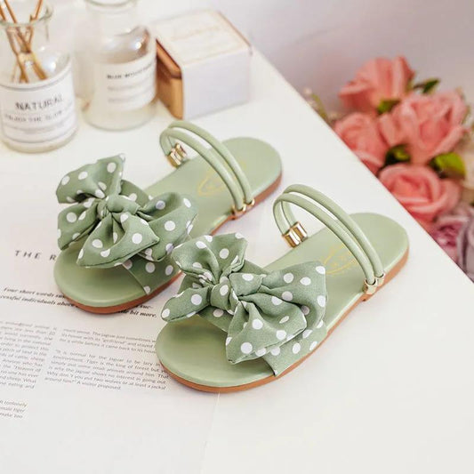 Girl's Slippers In Summer Soft Sole Outdoor Slipper Non Slip Bow Decoration Casual Light Dual Purpose Slippers