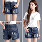 Women's Fashion Sexy High Waist Jeans Ripped Denim Shorts Summer Cowboy Pants Casual Short Trousers