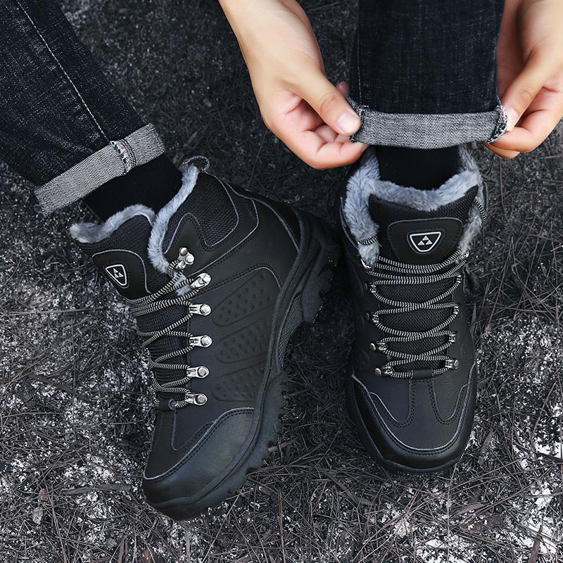 Winter Plus Velvet Thick Warm High-top Hiking Shoes Large Size Shoes Fashion Men's Winter Boots