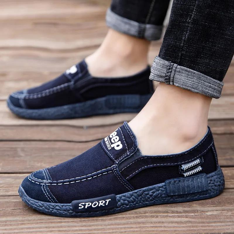 Spring and Summer Non-slip Deodorant Breathable Cloth Shoes Men's Autumn Large Size Casual Canvas Shoes All-match Work Shoes