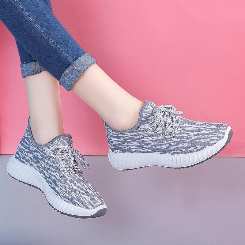 Spring Autumn Women's Casual Sports Shoes Lightweight Non-slip Running Shoes Wear-resistant Flat Shoes Women's Large Size