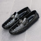 Shoes Men Loafers Leather Moccasin Crocodile Style Footwear Slip On Flat Driving Boat Shoes Classica