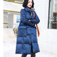 Double-sided Down Jacket Women's Mid-length Winter Loose Large Size Thin White Duck Down Over The Knee Coat