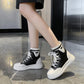 Autumn and Winter All-match Women's High-top Shoes Thick-soled Heightened Casual Shoes Student Martin Boots