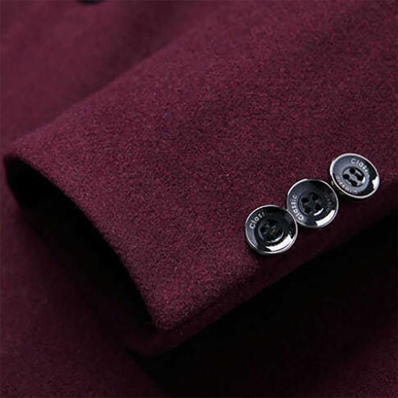 Autumn and Winter Men's Jacket Business Casual Thickened Plus Velvet Warm Loose Jacket Men