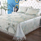 Summer Skin-friendly Ice Silk Mat Washed Folding Mat Sheet High-end Jacquard Double Lace Soft Mat