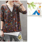 Spring Autumn Vintage  Printed Cardigan Sweater Women's Ethnic Style Knit Sweater Coat