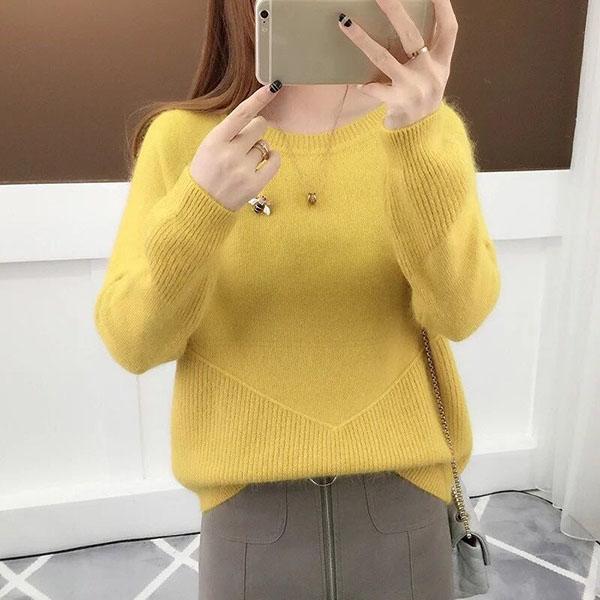 Fall Loose Student Sweater Outer Wear Autumn and Winter Round Neck Knitted Bottoming Shirt