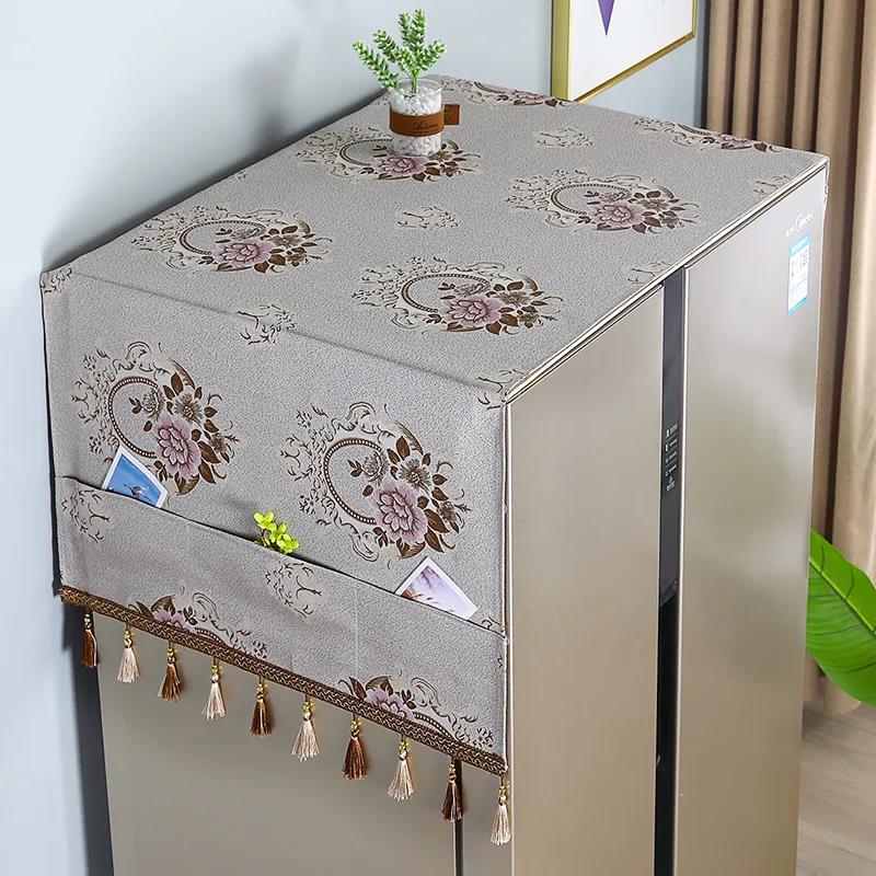 Refrigerator Towel Cover Fabric Waterproof and Oil-proof Thickened Oxford Cloth Cover Universal Refrigerator Towel Cover Cloth