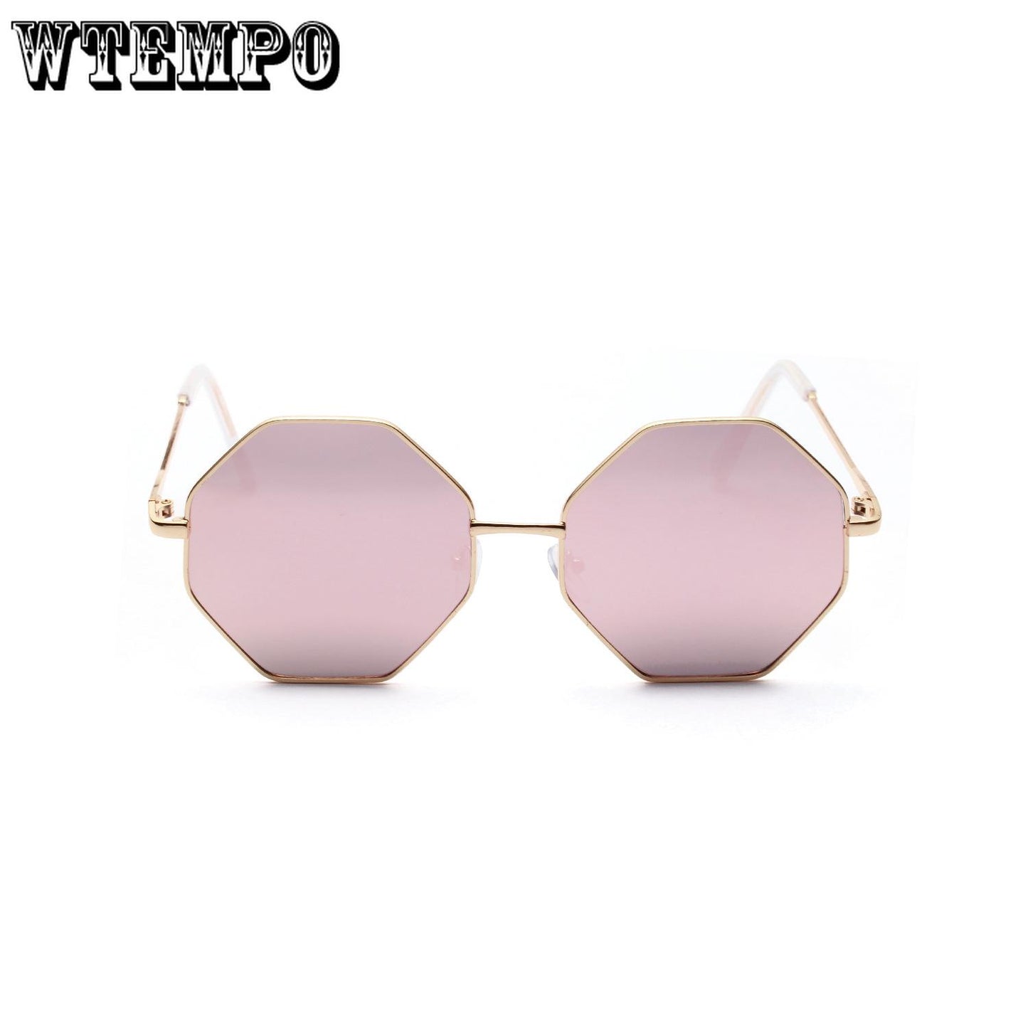 WTEMPO Square Sunglasses Women Rhombus Polygonal Colored Transparent Lens Sunglasses Popular Glasses