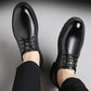 Men's Cowhide Leather Shoes Soft Leather Men's Business Shoes Casual Shoes Black Work Shoes Summer Hollow Sweat-absorbent Husband Shoes Dad Shoes