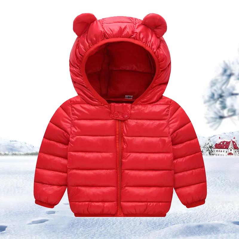 Middle and Small Children's Padded Jacket Short Newborn Infant Padded Jackets Lightweight Down Padded Jacket Plus Velvet Thick Warm Coat