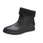 Rain Boots Women's Mid-tube Plus Velvet Waterproof Footwear and Socks Cover Adult Non-slip Kitchen Rain Boots