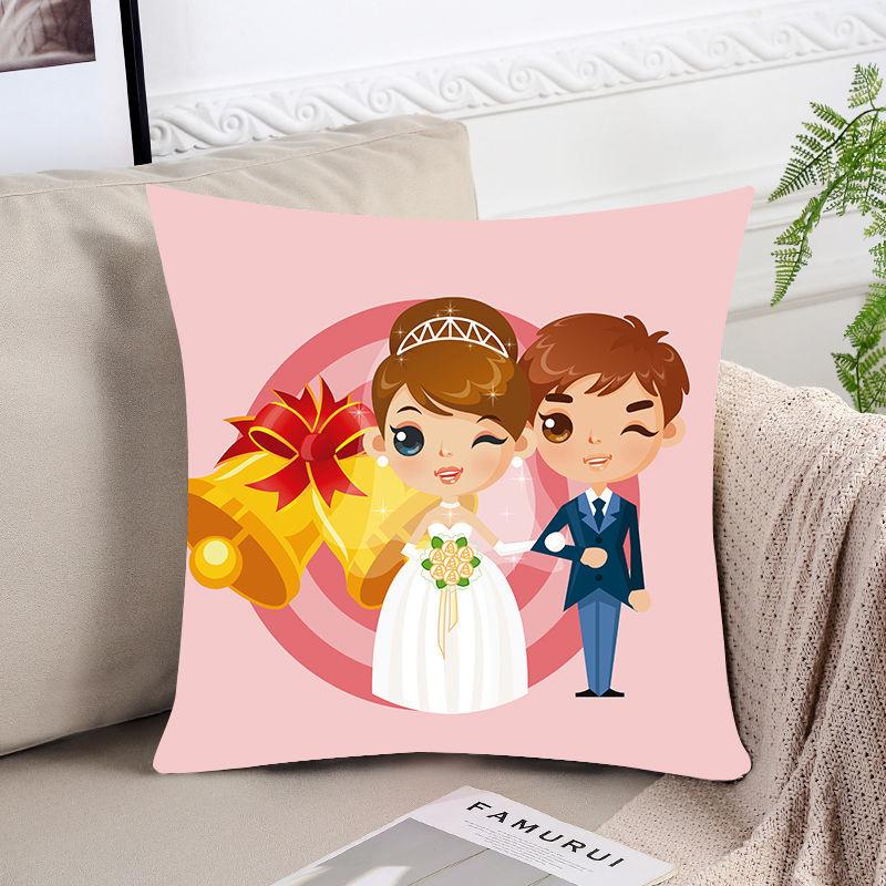 Sunflower Girl Printed Pillow Car Waist Pillow Home Sofa Pillow Soft Relaxation Artifact