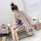 Sweater Coat Women Loose Fit Women Knit Cardigan Sweater Women Mid-length Coat Sweater