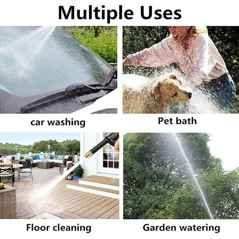 High Pressure Water Gun Set Car Wash Gun and 15m Hose Household Gardening Portable Watering Gun Watering Tool