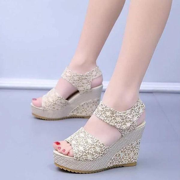 Women's Summer Sandals Women Wedges Heeled Cool Shoes Vintage Party High Heels Sandals Casual Versatile Club Non-slip Sandals