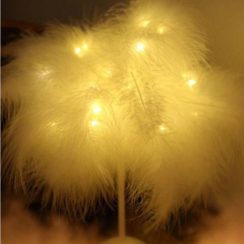 Feather acrylic Table Lamp for bedroom Bedside lamp Reading Room Sitting Room home art deco lamp