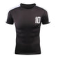 Summer Sport Shirt Retro T-shirt Breathable Casual Quick Dry Tees Half Sleeve High Elastic Fitness Football Top Men Clothing