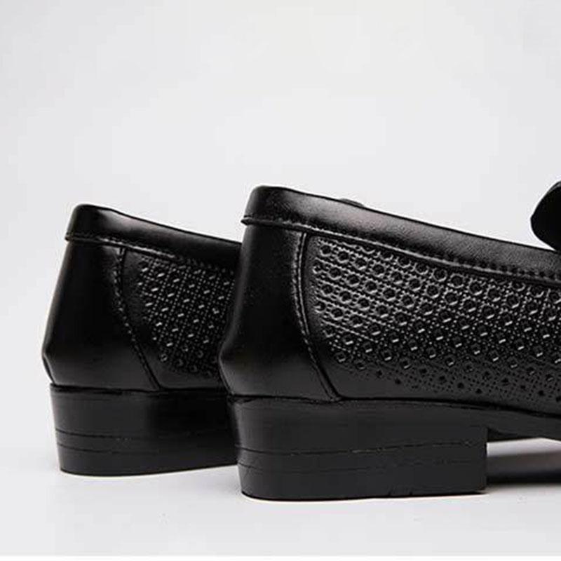 Summer British Fashion Men's Breathable Hollow Casual Shoes Men's Leather Shoes Men's Flats Shoes
