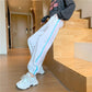 Student Sports Pants Autumn Korean Version of The High-waisted Thin Waist Casual Pants Women's Loose Straight-leg Pants