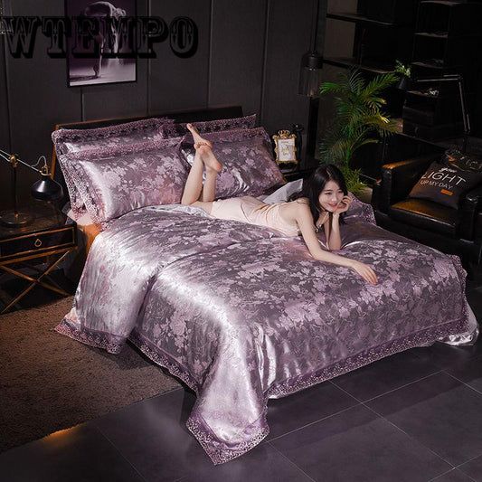 Luxury Princess Bedding Sets King/Queen Size Bed set Egyptian Bedsheet Duvet Cover