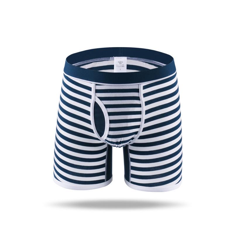 Striped Men's Underwear Sports Long Men's Boxer Shorts Men's Shorts