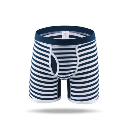 Striped Men's Underwear Sports Long Men's Boxer Shorts Men's Shorts