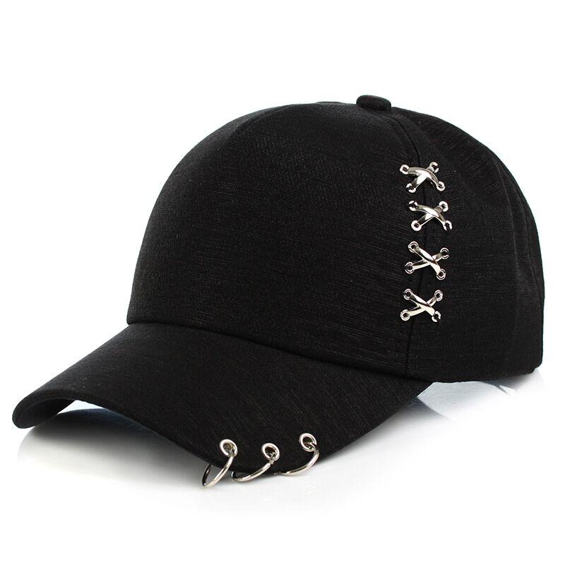Dad Hat Creative Piercing Ring Baseball Cap Punk Gorras Bone Masculino Feminino Beisbol Hip Hop Snap