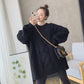 Autumn and Winter Loose Jacket Korean Fashion Casual Sweater Mid-length Round Neck Female Student Top