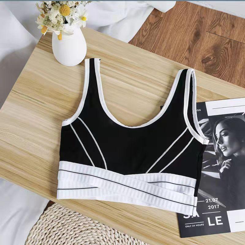 Sports Underwear Running Fitness Bra Shockproof and Anti-sagging Beautiful Back Underwear Outer Wear Wrap Bra Gather Chest Yoga Vest Camisole Top