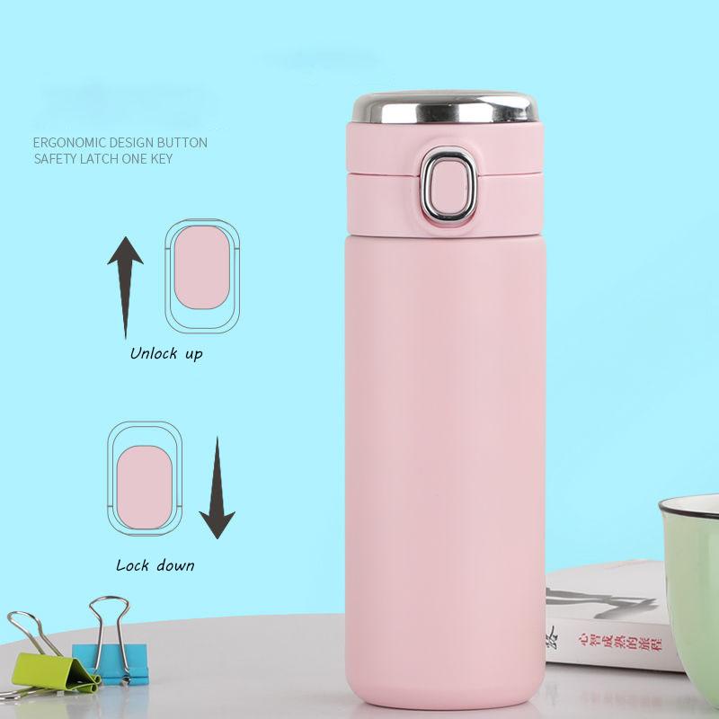 Thermos Cup 304 Stainless Steel Vacuum Flask Cute Male and Female Student Water Cup Winter Water Cup Milk Cup Business Cup Drinking Cup