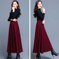 Skirts Mid-length Large Swing A-line Skirts Spring and Autumn Large Size All-match High Belt Pocket Dancing Skirts