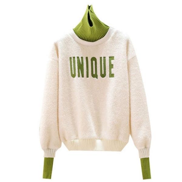 Autumn and Winter Loose High-necked Sweater Women's Pullover Thick Warm Jacket