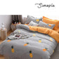 Thick Warm Pure Cotton Brushed Four-piece 100% Long-staple Cotton Student Dormitory Simple Bedding