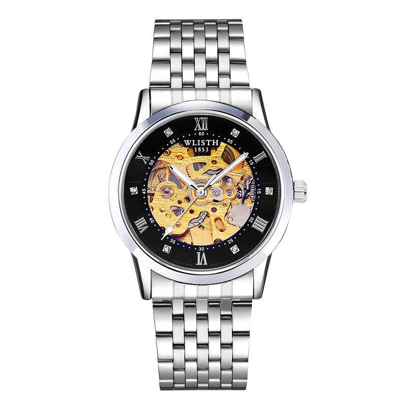 Luxury Luminous Mechanical Watches Automatic Clock Men Calendar Week Skeleton Watches