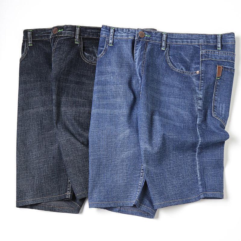 Men's Denim Shorts High Waist Five-quarter Pants Summer Thin Jeans