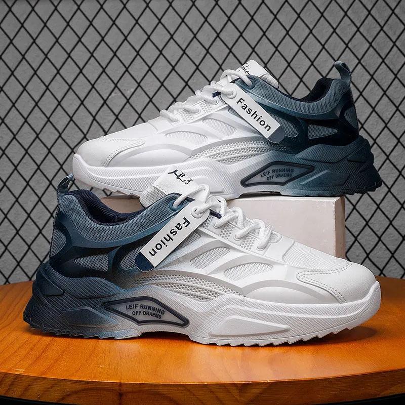 Men's Casual Sports Gradient Shoes Spring Fried Street Ins Dad Shoes Comfortable Mesh Shoes Boys Fitness Basketball Shoes