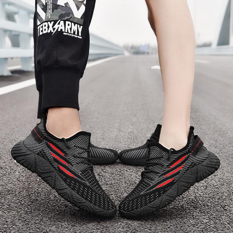 Spring and Summer Couple Shoes for Men and Women Flying Woven Breathable Sports Casual Shoes