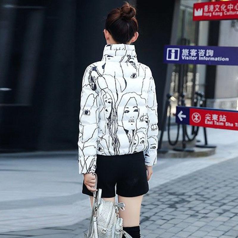Cotton Winter Women's Short Section Women's Padded Jacket Korean Slim and Thin Cotton Winter Stand-up Collar Jacket