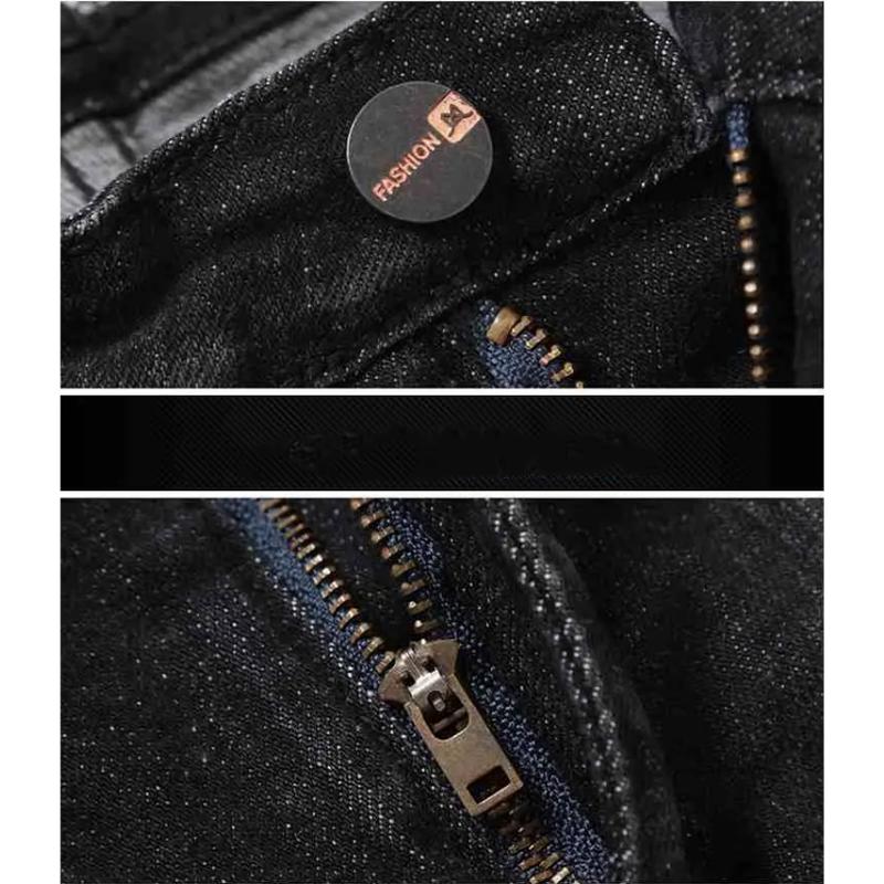 Men's Autumn and Winter Korean Style Stretch Casual Long Pants Denim Long Trousers Men's Bussiness Casual Solid Black Jeans Male Outdoor Slim Pants