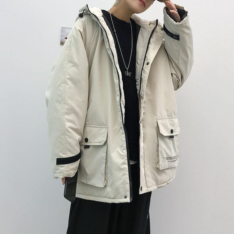 Cotton-padded Jacket Men's Padded Jacket 2021 New Student Loose Padded Jacket Winter Trend Down Padded Jacket Men