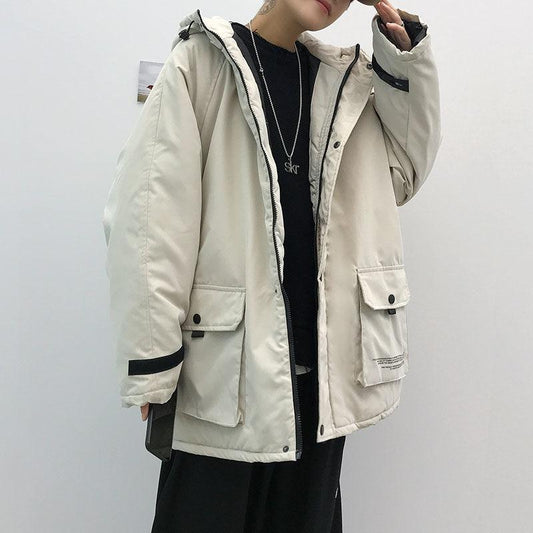 Cotton-padded Jacket Men's Padded Jacket 2021 New Student Loose Padded Jacket Winter Trend Down Padded Jacket Men